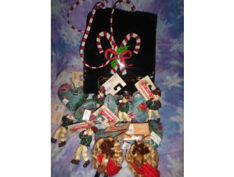 Festive Christmas Candy Cane Bag Filled with Ornaments!