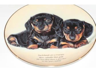 Love They Share Dachshund Porcelain Collector Plate Danbury Mint