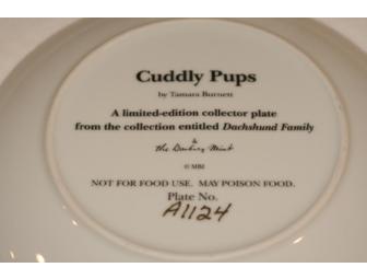 Cuddly Pups Dachshund Collector's Plate by Danbury Mint