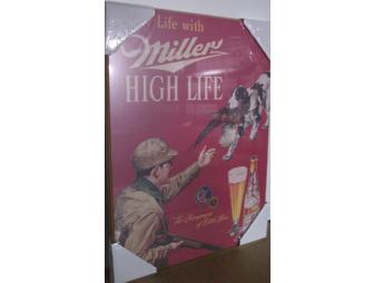 Two Miller High Life Professionally Mounted Nostalgia Posters plus Case of Beer