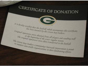 Green Bay Packers Commemorative Autographed football