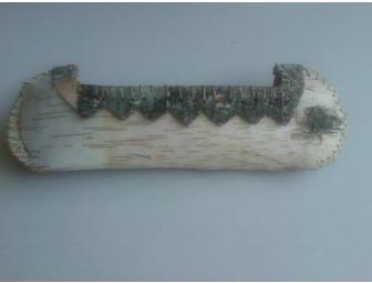 3 Handmade Decorative Birch Bark Canoes