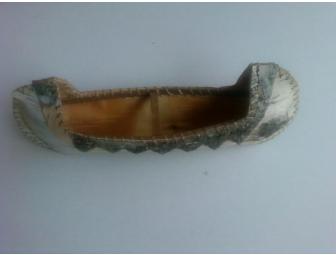 3 Handmade Decorative Birch Bark Canoes