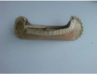 3 Handmade Decorative Birch Bark Canoes