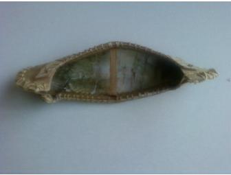 3 Handmade Decorative Birch Bark Canoes