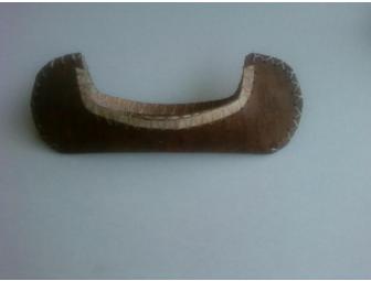 3 Handmade Decorative Birch Bark Canoes