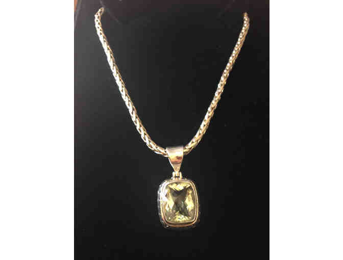 Green Amythist and Sterling Silver 3-piece Jewelry Set