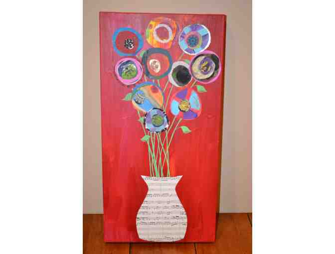 2C: In the Light of Spring's Garden, Canvas 1 of 2 with 10 Flowers