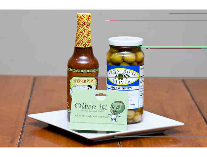 Olive It: $15 Gift Card for Lunch Plus Hot Pepper Sauce and Spicy Olives