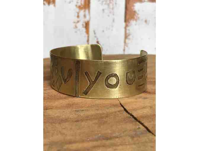 'Eye Love You' Brass Cuff Bracelet by Mr. Daniel
