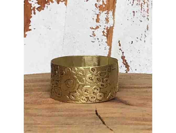 'Circular Reasoning' Brass Cuff Bracelet--5C