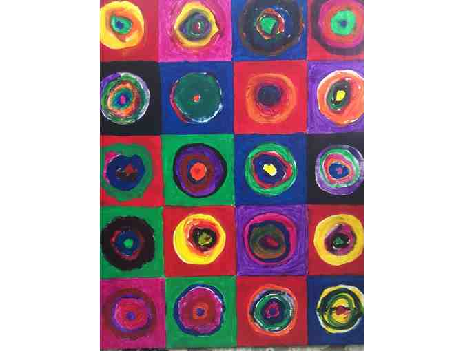 Concentric Circles Painting Interpretation - Ms. Aja's 1st Grade Class