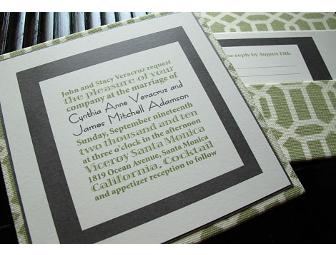 Custom Fabric Wedding Invitations