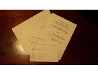 Custom Letterpress Invitation Suite for 175