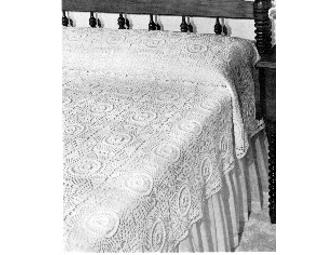 'Bridal Wreath' Design Crochet Heirloom Bedspread