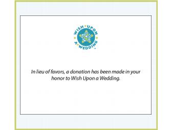 In lieu of Favors Tented Cards from Wish Upon a Wedding