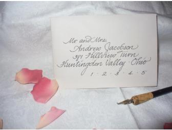 Invitation envelope calligraphy