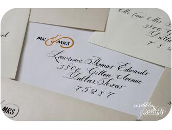 Calligraphy for Wedding Invitation Envelopes
