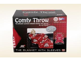 Ohio State Comfy Throw - Blanket with Sleeves