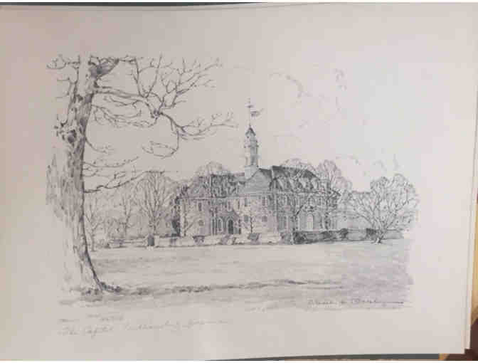 Four Sketches of Colonial Williamsburg's Famous Building