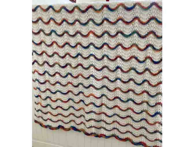 Hand Knit Rainbow Blanket - Photo 2