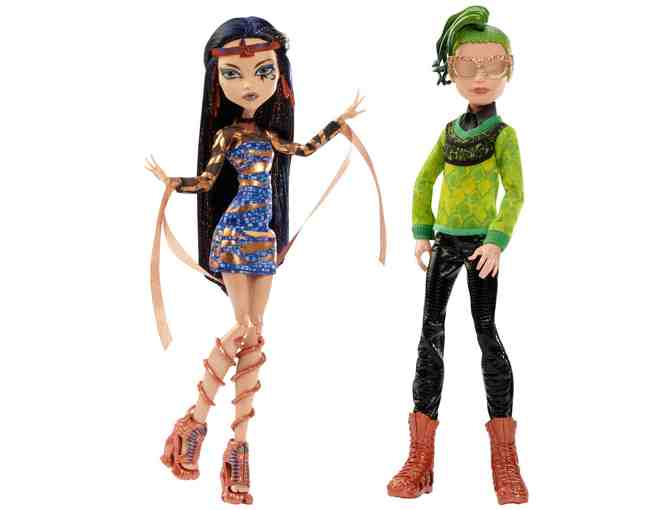 MONSTER HIGH BOO YORK, BOO YORK COMET-CROSSED COUPLE CLEO DE NILE & DEUCE GORGON DOLL