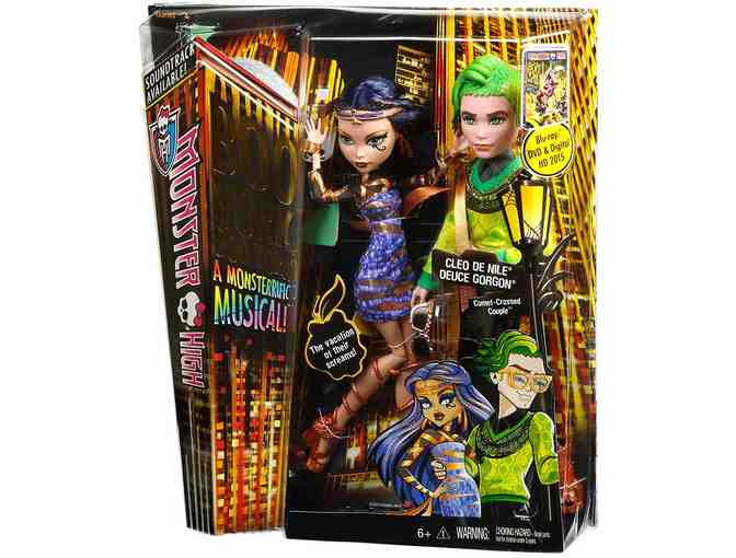 MONSTER HIGH BOO YORK, BOO YORK COMET-CROSSED COUPLE CLEO DE NILE & DEUCE GORGON DOLL