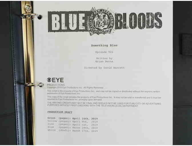 AUTOGRAPHED BLUE BLOODS SCRIPT