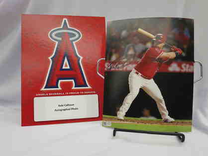AUTOGRAPHED KOLE CALHOUN PHOTO FROM ANGELS BASEBALL