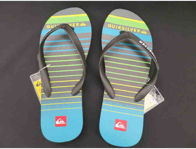 QUIKSILVER MEN'S FLIP FLOP SANDALS: SIZE 9