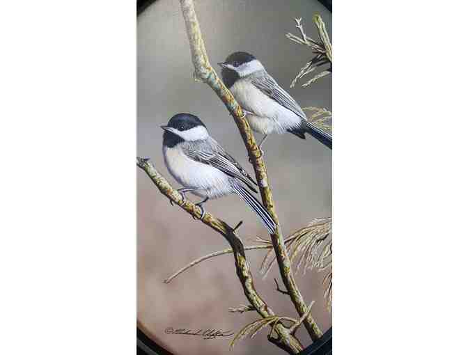 Black Capped Chickadee Painting  by Richard Clifton - Value $1,600