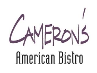 Bistro Dinner for Four at Cameron's American Bistro