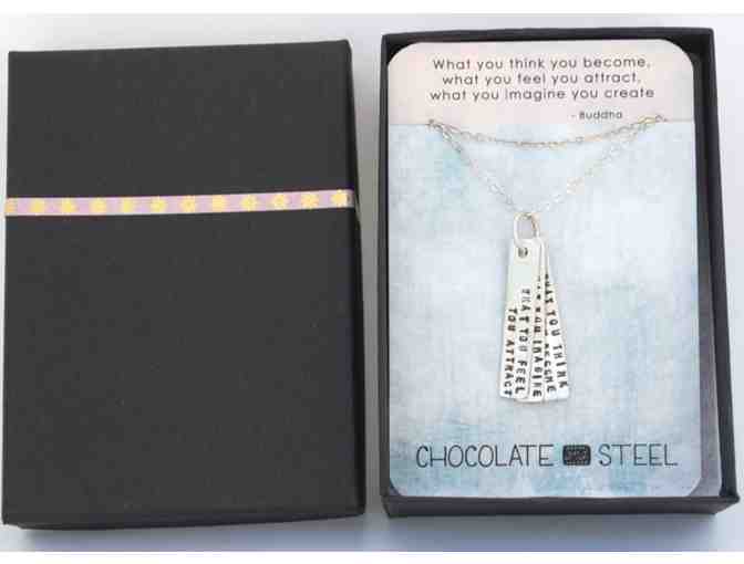 Chocolate and Steel - Sterling Silver Necklace