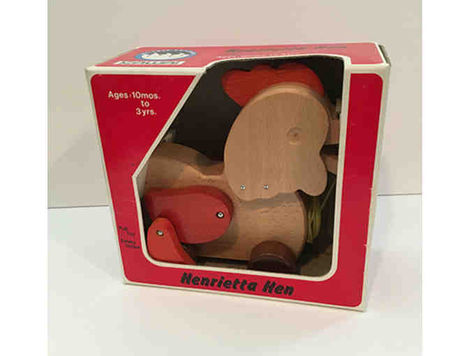 Henrietta Hen Vintage Wooden Pull Toy ($35)