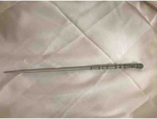 Handmade Wand No 2- Silver with Light Green Stone