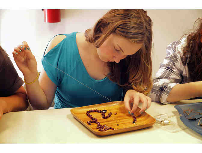WSP 8th Grade - Stunning Southwestern Red Flint Corn & Black Agate Necklace & Earring Set