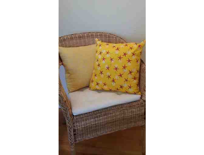 WSP Grade 8: Quilted Cotton Pillow Set 14 X14 Yellow Fantasy