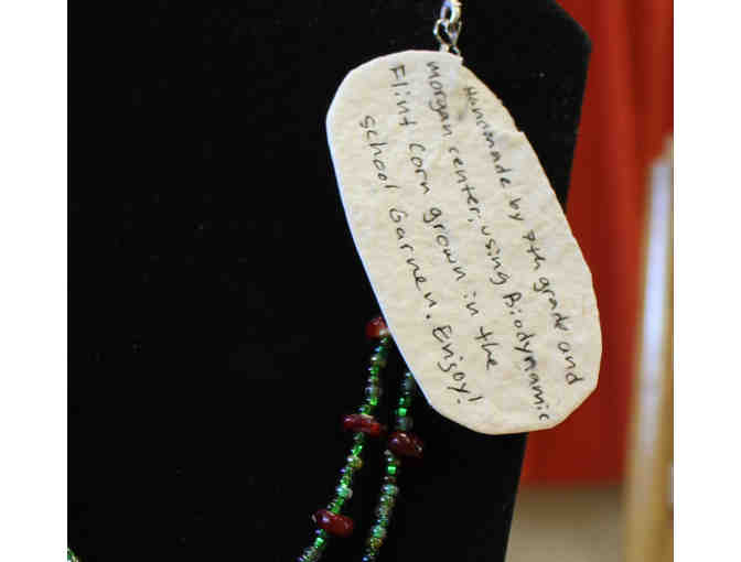 WSP 7th Grade - Colorful Flint Corn & Glass Bead Necklace and Earrings