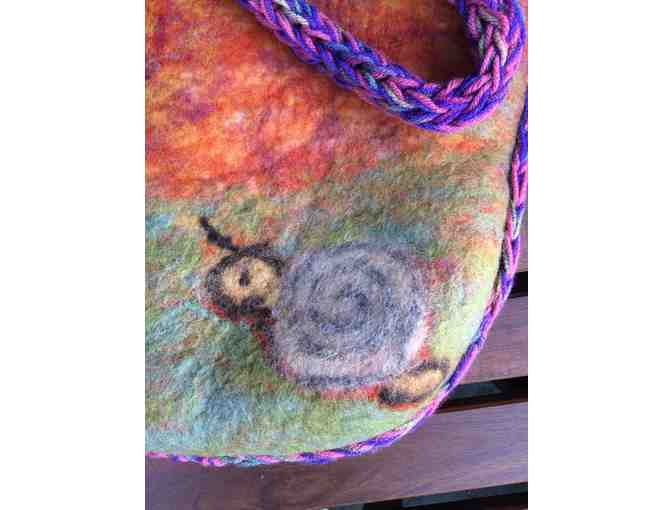 Handmade Sail Day and Night Felted Shoulder Bag