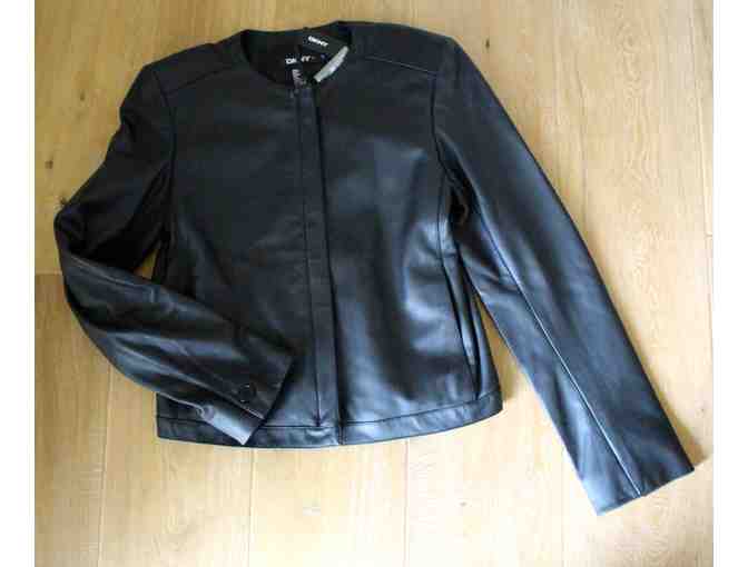 Women's DNKY Leather Jacket - Small