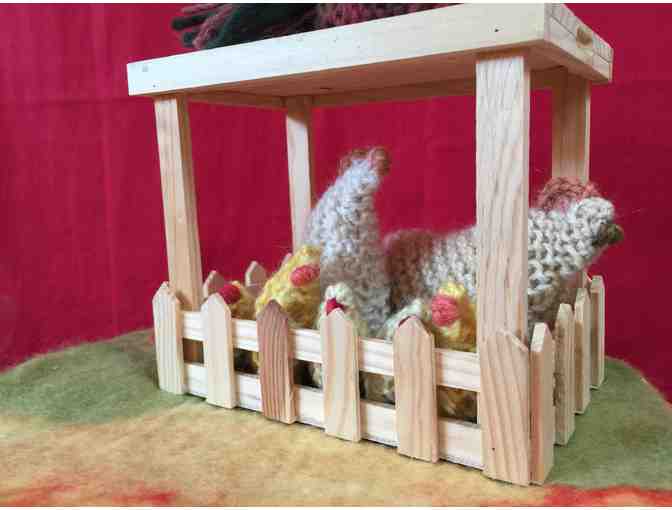 Knitted Chicken Set with Hen House