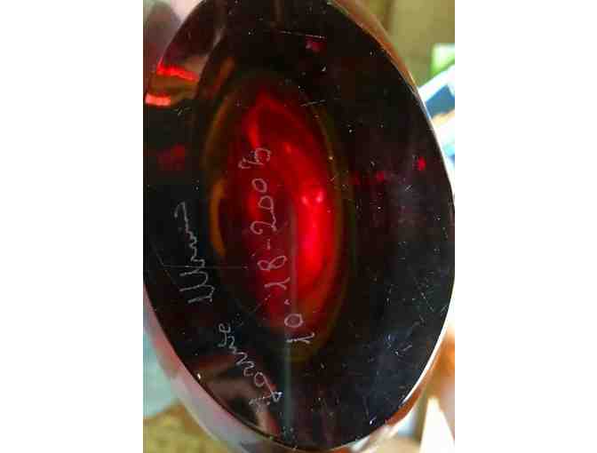 Stunning Submerged Murano glass vase signed by the artist