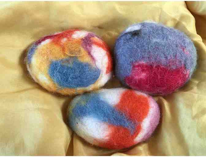WSP 3rd Grade: Handmade Wet Felted River Rock Set of 9