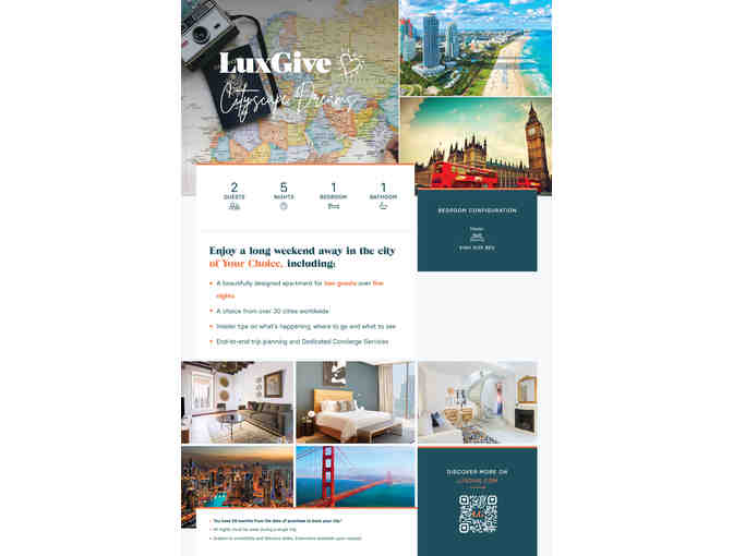 Cityscape Dreams - 5-night stay for 2 Pick Your Destination