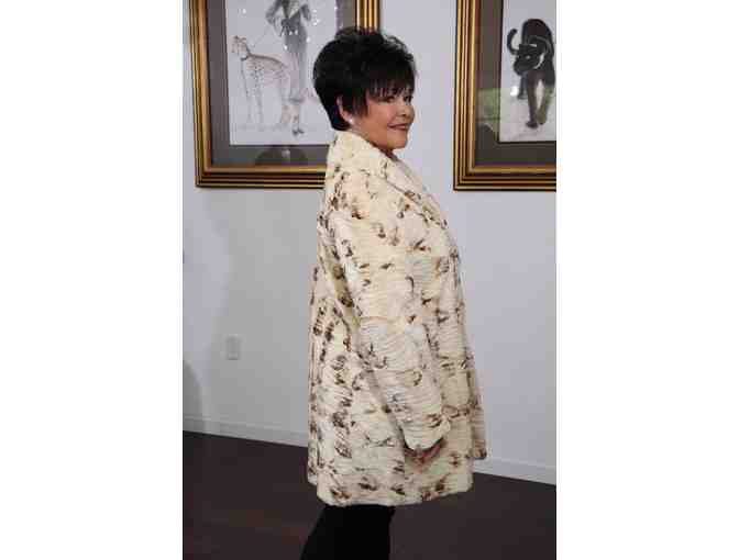 Bleached Mahogany Mink Walking Coat