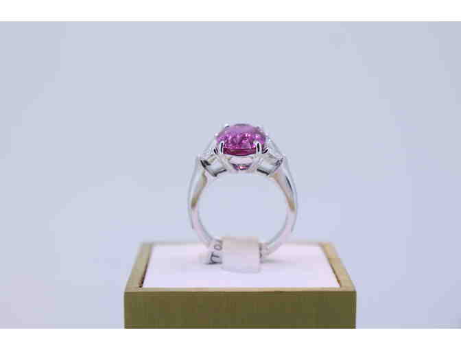 Pink Sapphire 6K ring with diamonds