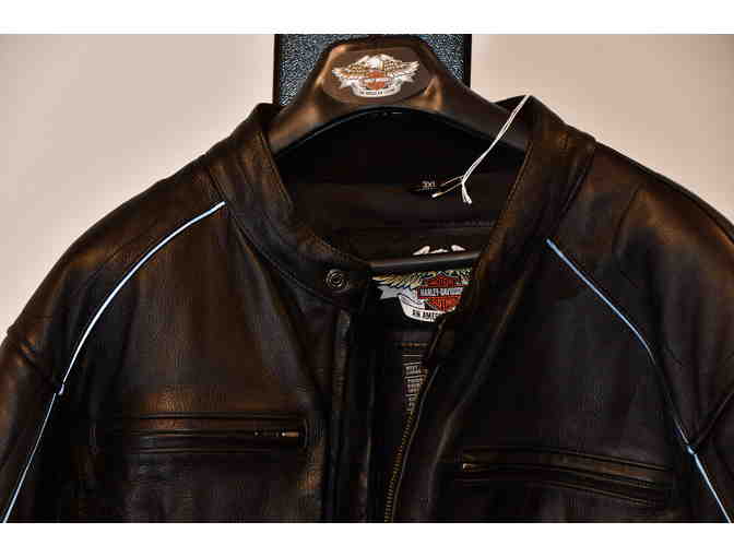 Leather Motorcycle Jacket - Photo 2