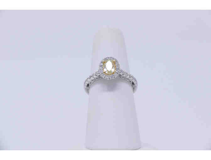Yellow Oval Diamond Ring