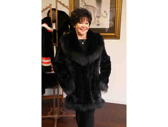 Burgundy Mink Sculptured Walking Coat