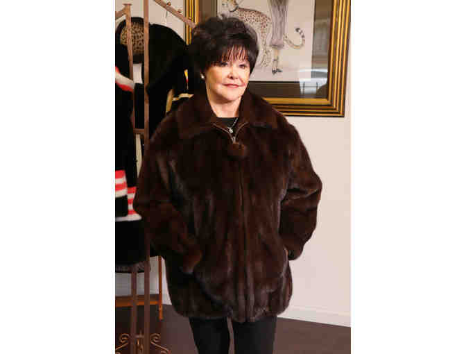 Mahogany Mink Zip Front Jacket